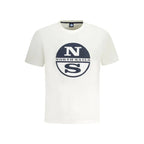 North Sails White Cotton Men T-Shirt - Zeiniez