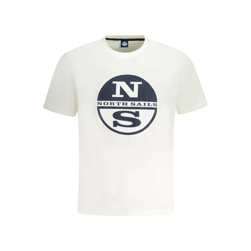 North Sails White Cotton Men T-Shirt - Zeiniez