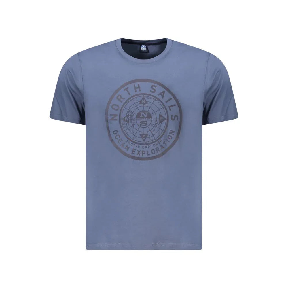 North Sails Blue Cotton Men T-Shirt - Zeiniez