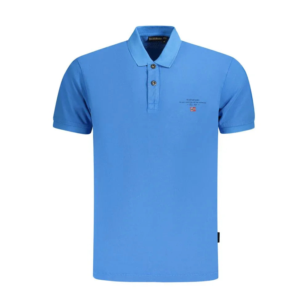 Napapijri Blu Cotton Mens Polo - Zeiniez