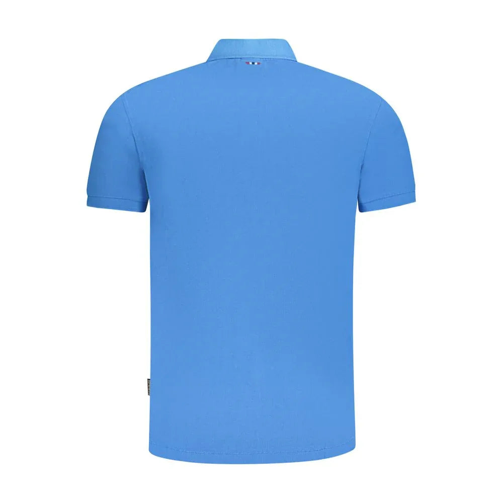 Napapijri Blu Cotton Mens Polo - Zeiniez