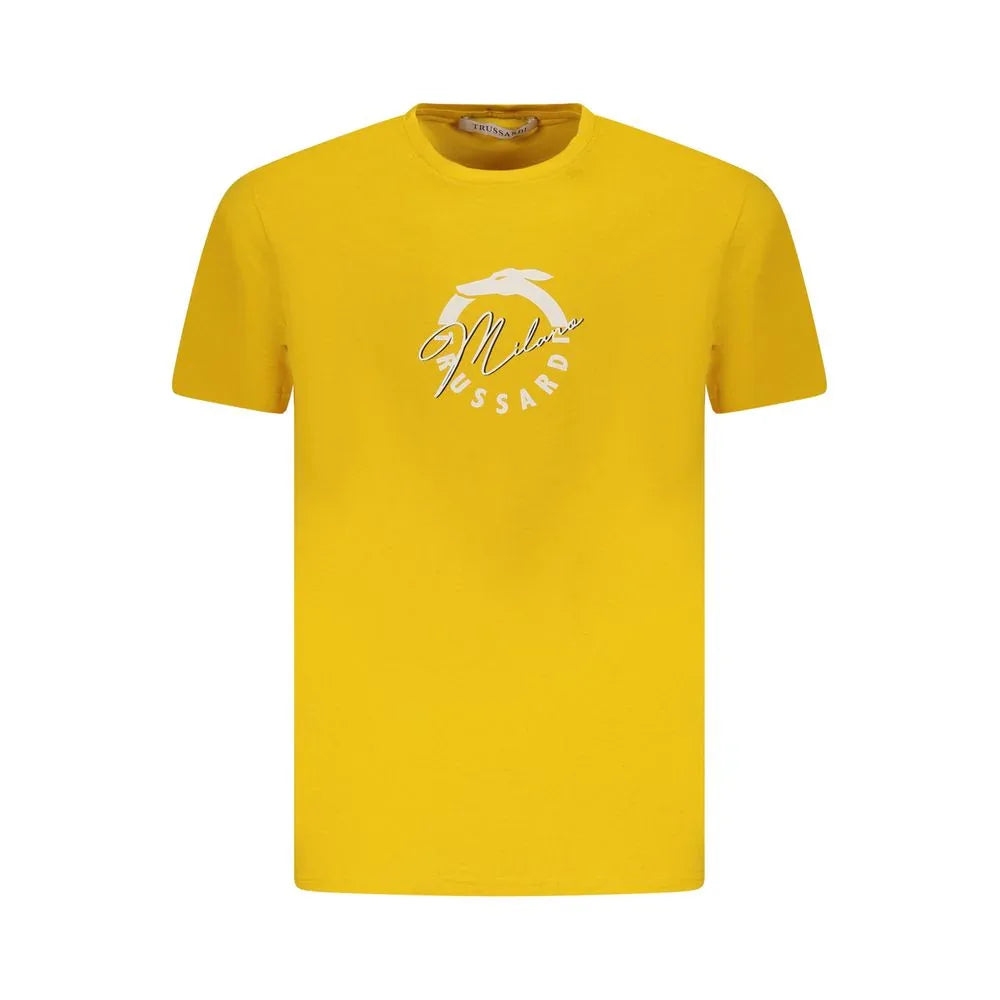 Trussardi Yellow Cotton Men T-Shirt - Zeiniez