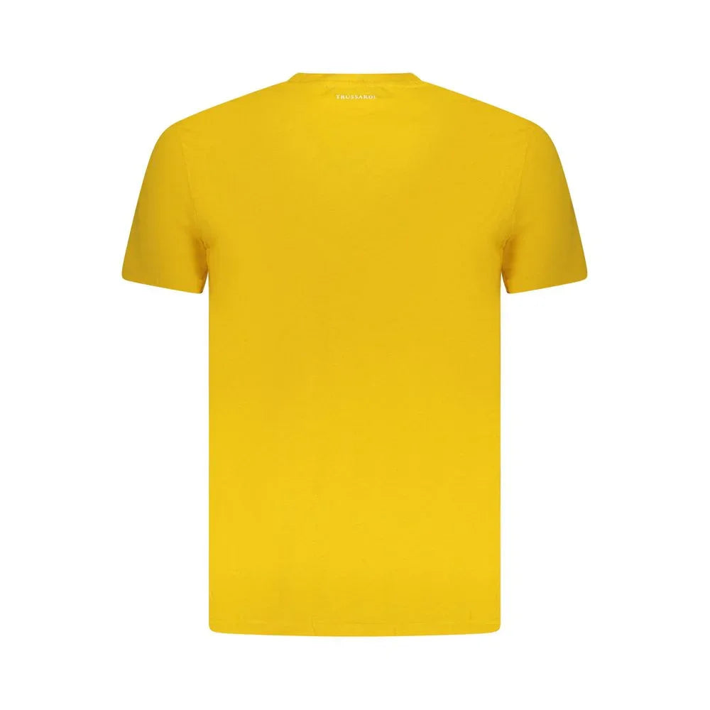 Trussardi Yellow Cotton Men T-Shirt - Zeiniez