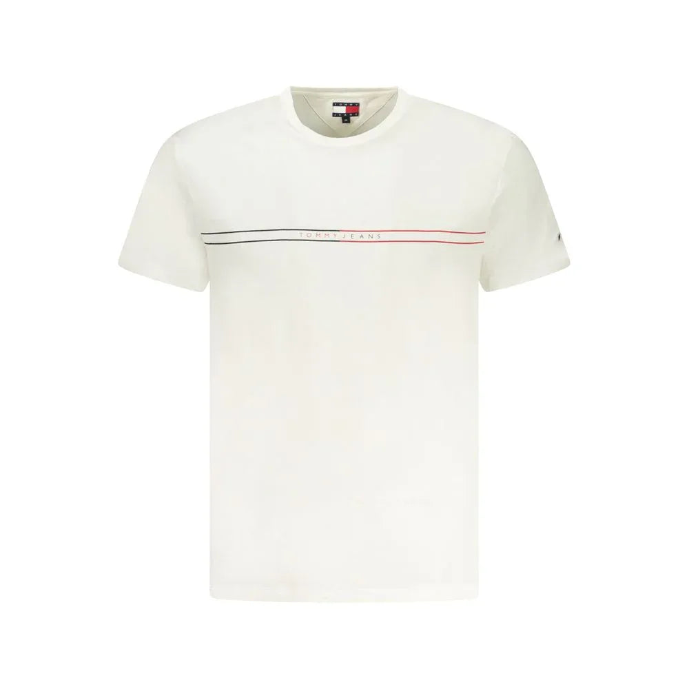 Tommy Hilfiger Bianco Cotton Mens T-Shirt - Zeiniez