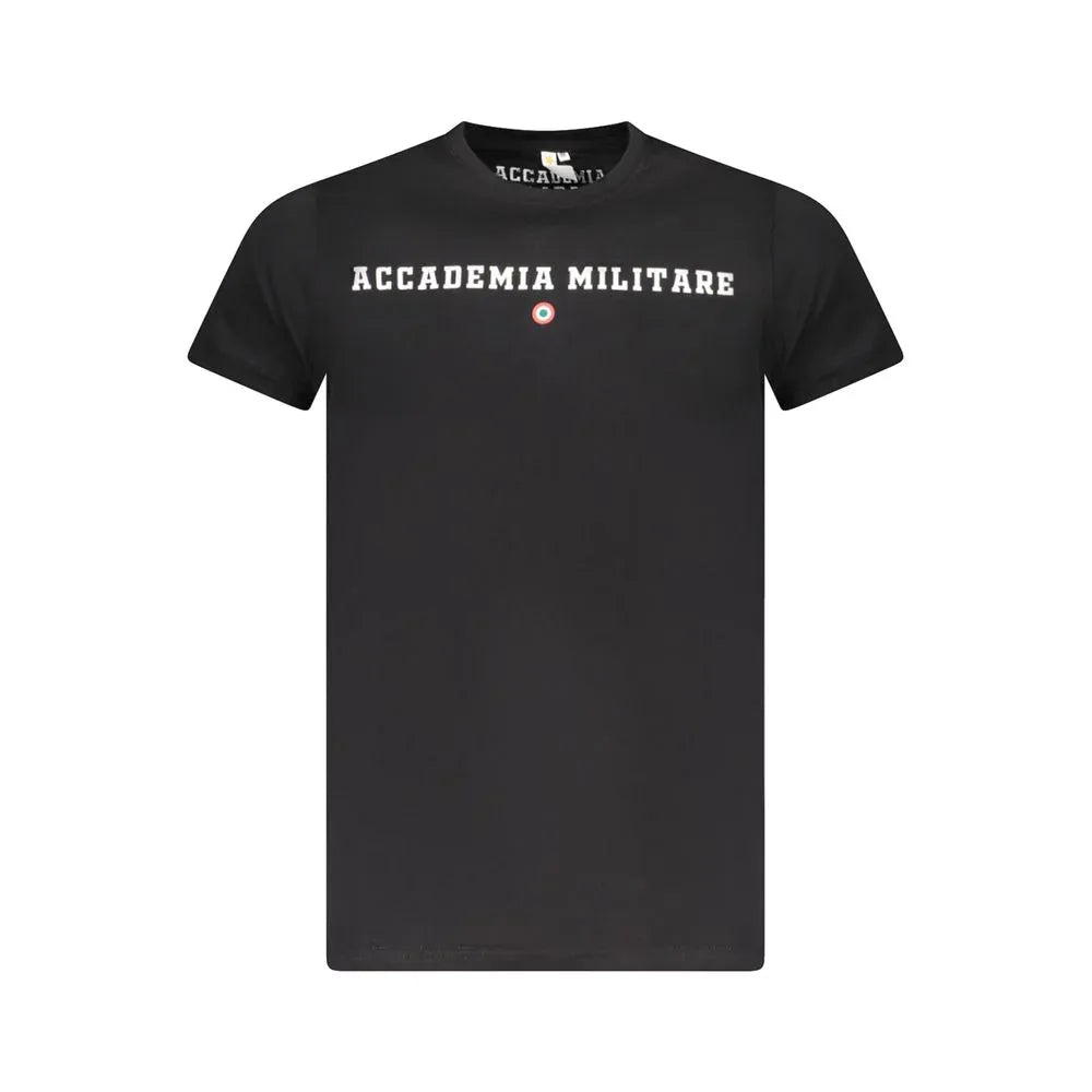 Accademia Militare Black Cotton Men's T-Shirt - Zeiniez
