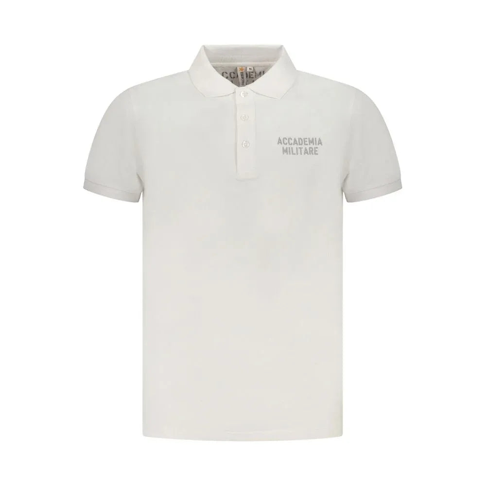 Accademia Militare Bianco Cotton Male Polo Shirt - Zeiniez
