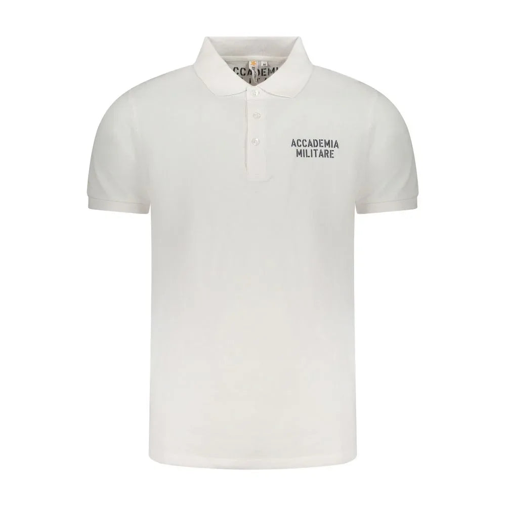 Accademia Militare White Cotton Men's Polo Shirt - Zeiniez