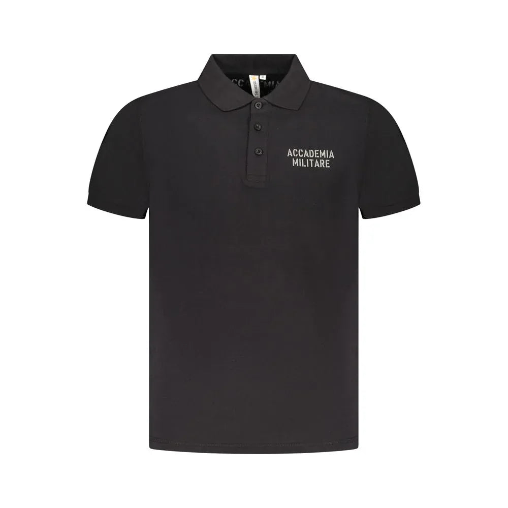 Accademia Militare Black Cotton Men Polo - Zeiniez