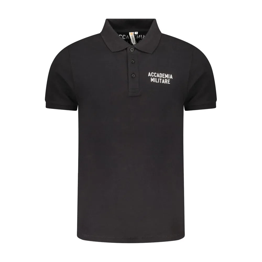 Accademia Militare Black Cotton Men's Polo Shirt - Zeiniez