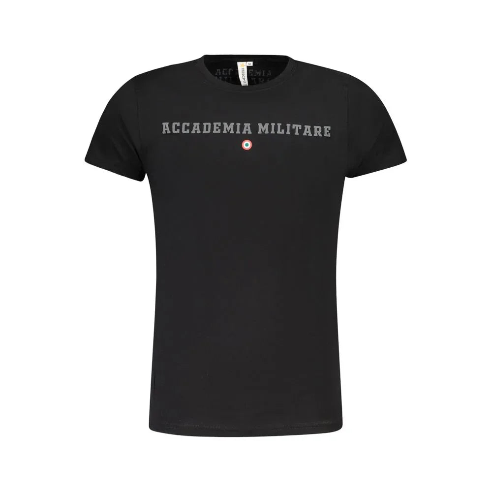 Accademia Militare Black Cotton Men's T-Shirt - Zeiniez