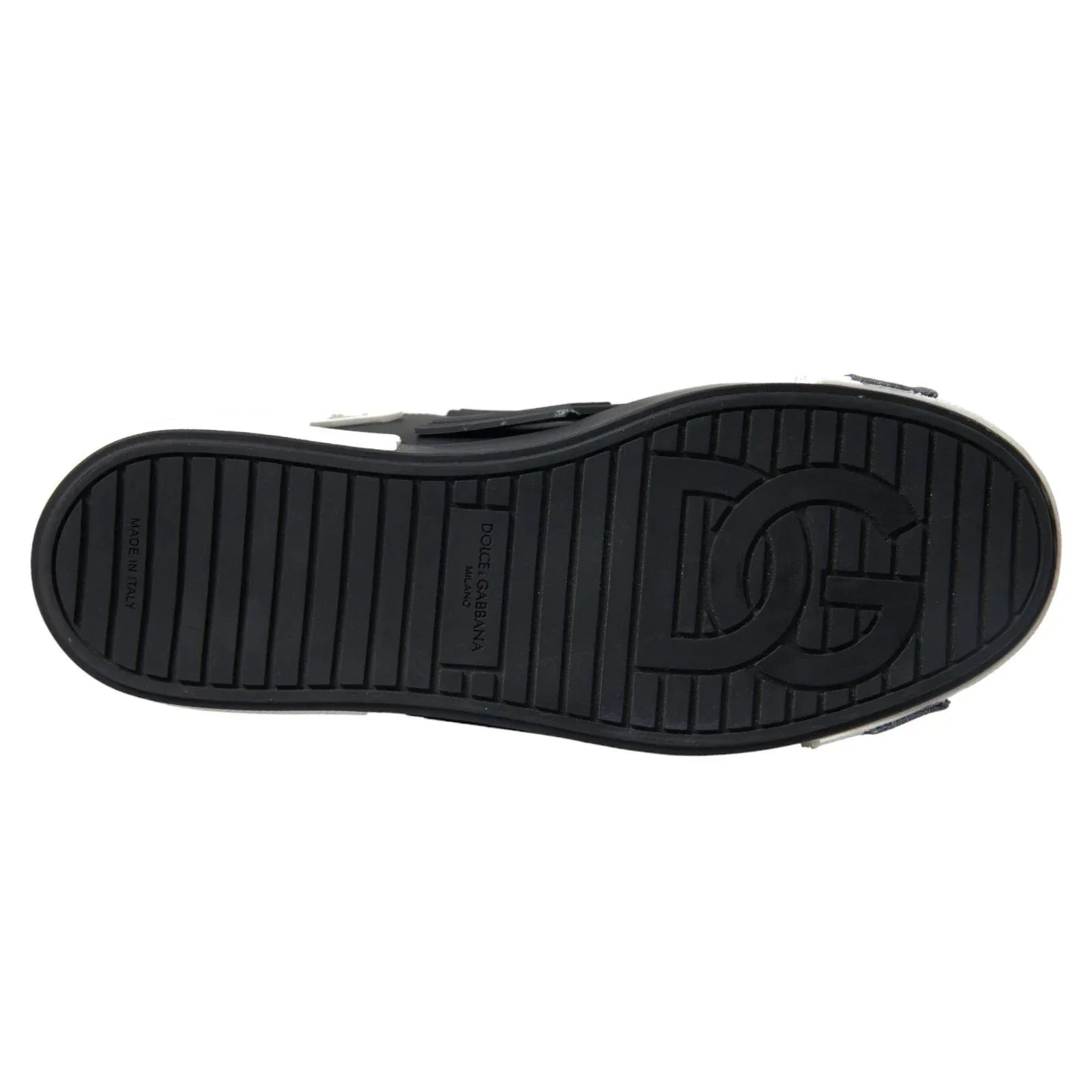 Dolce & Gabbana Black Leather Low Top Sneakers Portofino Shoes - Zeiniez