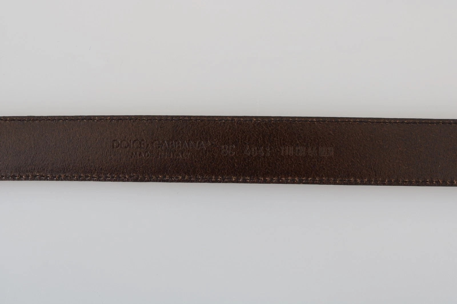 Dolce & Gabbana Blue Perforated Leather Gray Buckle Belt - Zeiniez