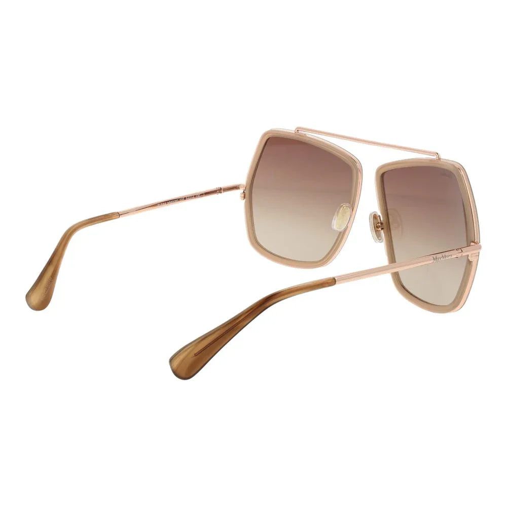 Max Mara Beige Metal Sunglasses - Zeiniez
