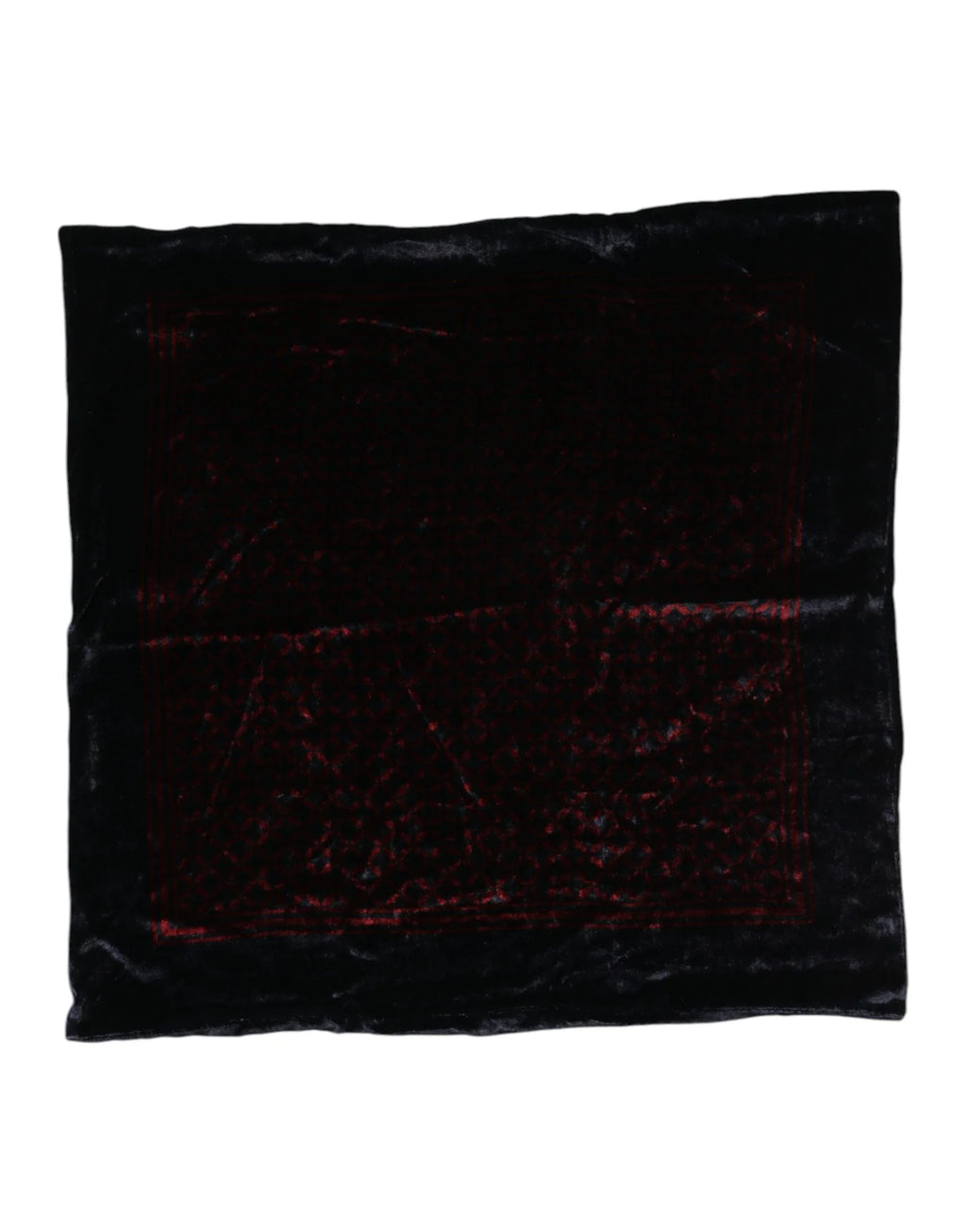 Dolce & Gabbana Black Red Viscose Square Men Foulard Scarf - Zeiniez