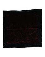 Dolce & Gabbana Black Red Viscose Square Men Foulard Scarf - Zeiniez