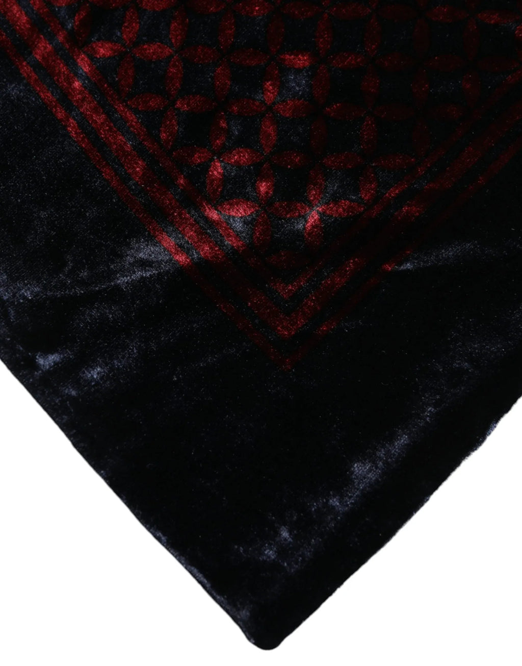 Dolce & Gabbana Black Red Viscose Square Men Foulard Scarf - Zeiniez