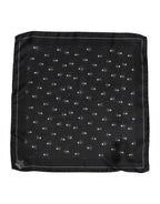 Dolce & Gabbana Black White Printed Square Men Foulard Scarf