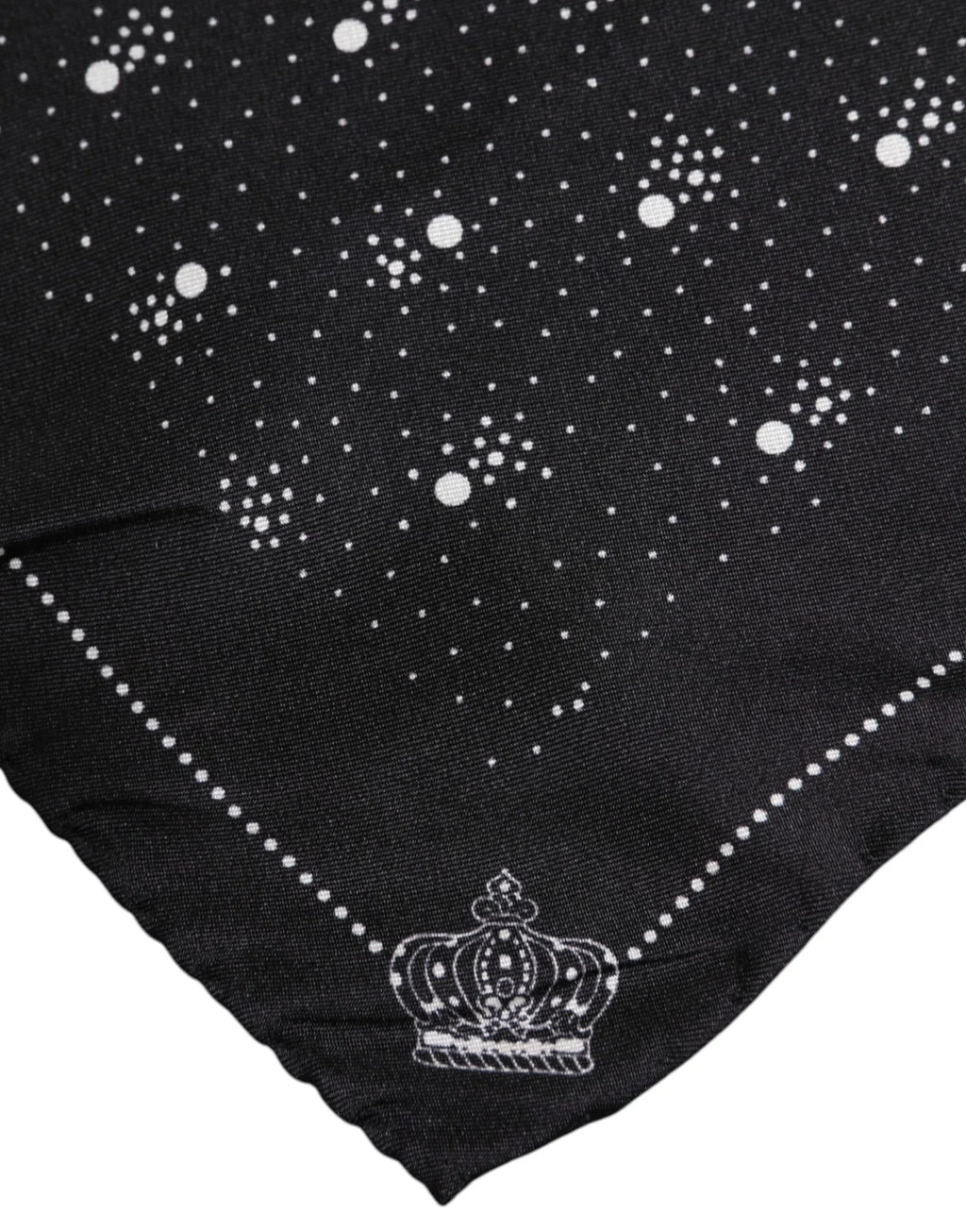 Dolce & Gabbana Black White Printed Square Men Foulard Scarf - Zeiniez