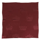 Dolce & Gabbana Maroon Silk Crown Square Men Foulard Scarf - Zeiniez