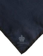 Dolce & Gabbana Blue DG Crown Silk Square Men Foulard Scarf - Zeiniez