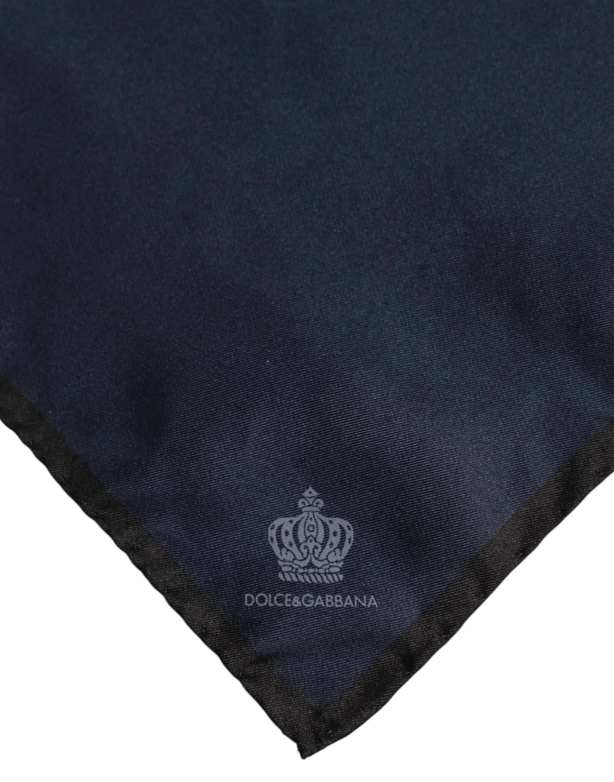 Dolce & Gabbana Blue DG Crown Silk Square Men Foulard Scarf - Zeiniez