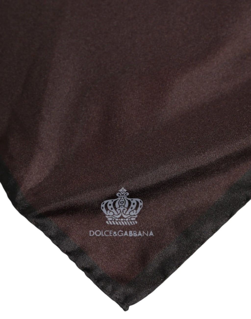 Dolce & Gabbana Brown DG Crown Silk Square Men Foulard Scarf - Zeiniez