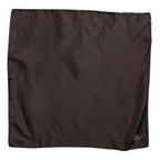Dolce & Gabbana Brown DG Crown Silk Square Men Foulard Scarf - Zeiniez