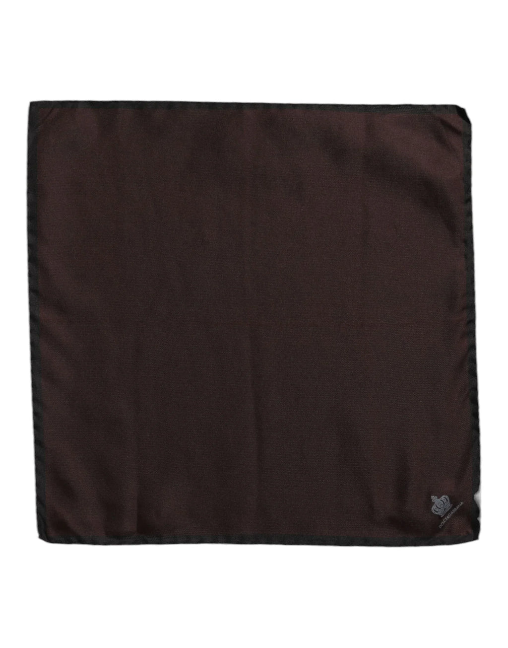Dolce & Gabbana Brown DG Crown Silk Square Men Foulard Scarf - Zeiniez