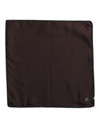Dolce & Gabbana Brown DG Crown Silk Square Men Foulard Scarf - Zeiniez