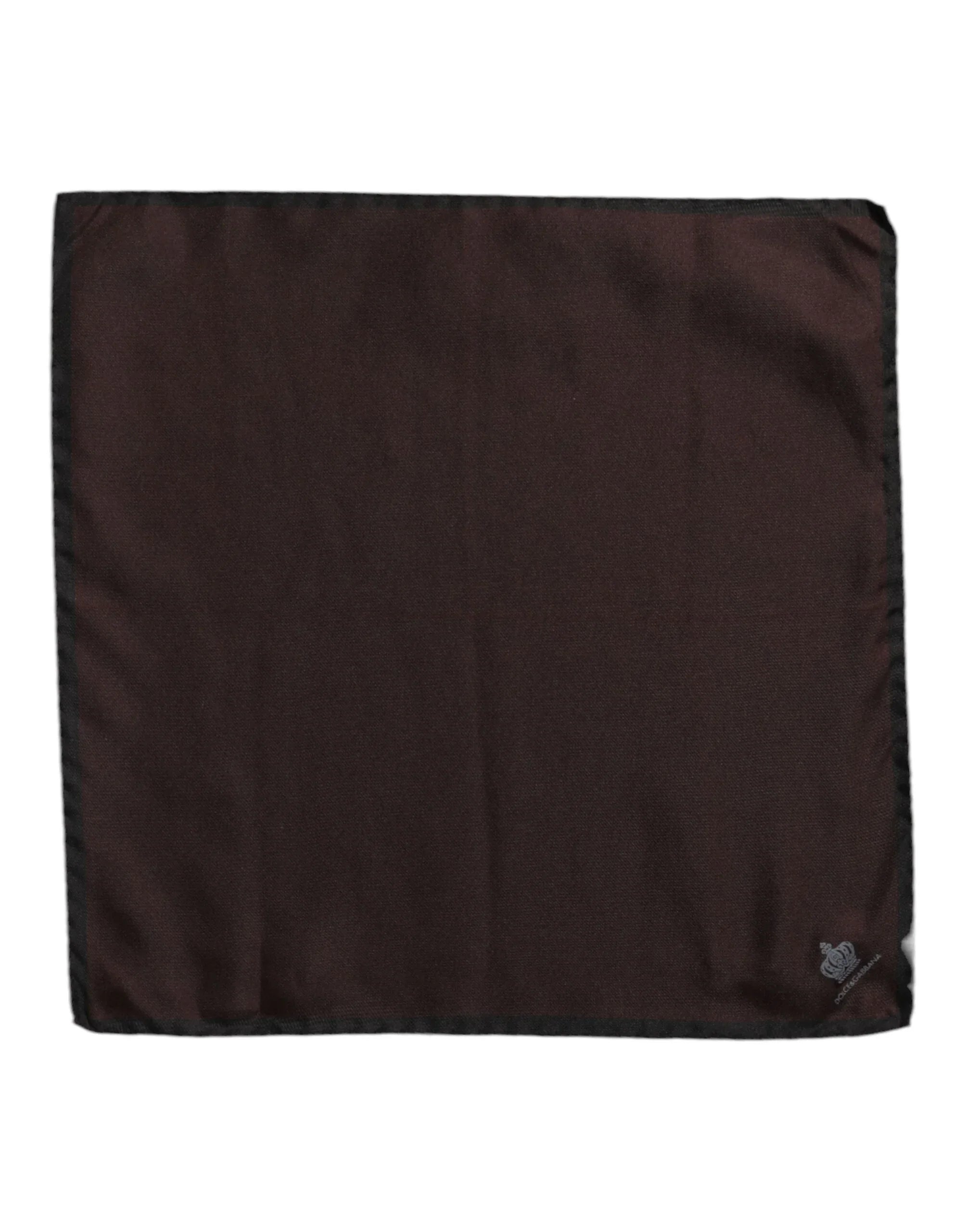 Dolce & Gabbana Brown DG Crown Silk Square Men Foulard Scarf - Zeiniez