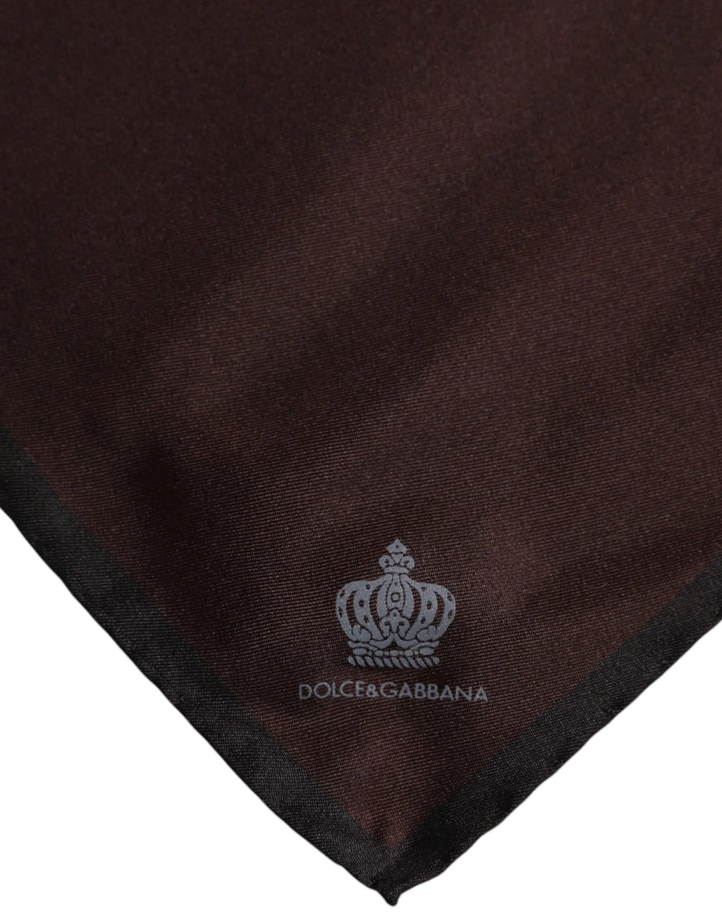 Dolce & Gabbana Brown DG Crown Silk Square Men Foulard Scarf - Zeiniez