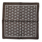 Dolce & Gabbana Brown Skull Silk Square Men Foulard Scarf - Zeiniez