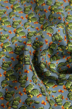 Dolce & Gabbana Gray Green Cactus Print Square Foulard Scarf - Zeiniez