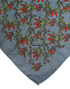 Dolce & Gabbana Gray Chilis Silk Square Men Foulard Scarf - Zeiniez