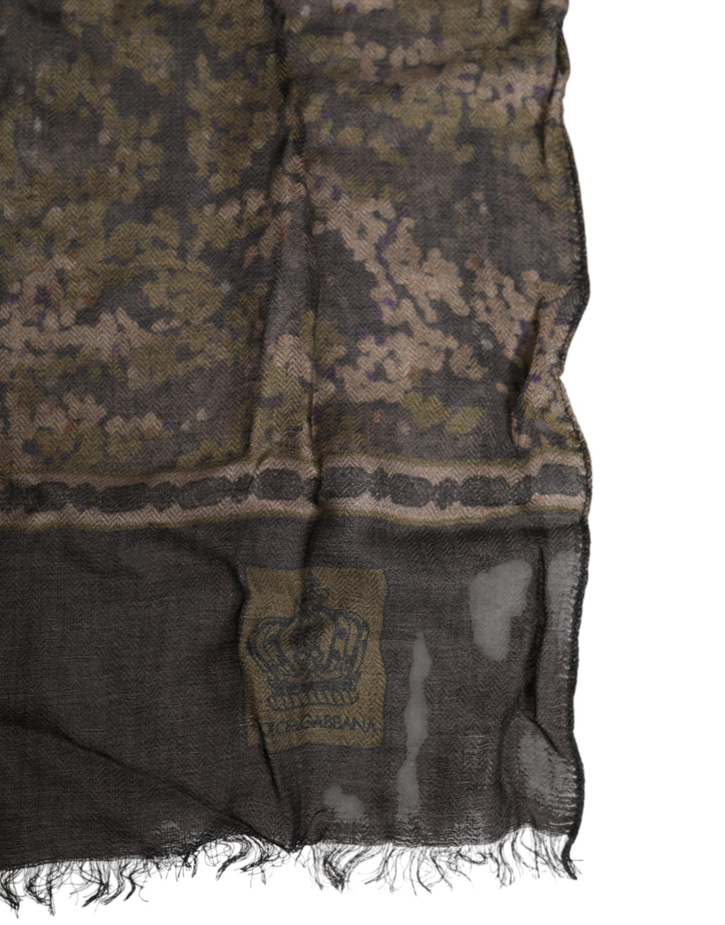 Dolce & Gabbana Camouflage Neck Warmer Wrap Foulard Scarf