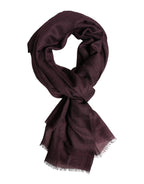 Dolce & Gabbana Maroon Cashmere Neck Warmer Wrap Shawl Scarf