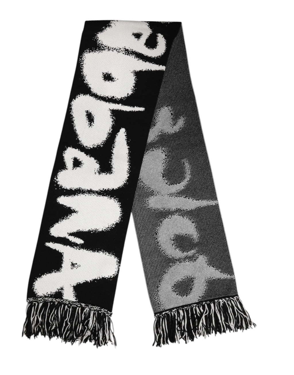 Dolce & Gabbana Black Logo Neck Warmer Wrap Men Shawl Scarf - Zeiniez