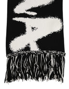 Dolce & Gabbana Black Logo Neck Warmer Wrap Men Shawl Scarf - Zeiniez