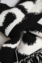 Dolce & Gabbana Black Logo Neck Warmer Wrap Men Shawl Scarf - Zeiniez