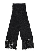 Dolce & Gabbana Black Cashmere Neck Warmer Wrap Shawl Scarf - Zeiniez