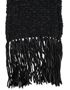 Dolce & Gabbana Black Cashmere Neck Warmer Wrap Shawl Scarf - Zeiniez