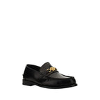 Versace Black Calf Leather Bos Taurus Slip-On Loafers - Zeiniez
