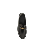 Versace Black Calf Leather Bos Taurus Slip-On Loafers - Zeiniez