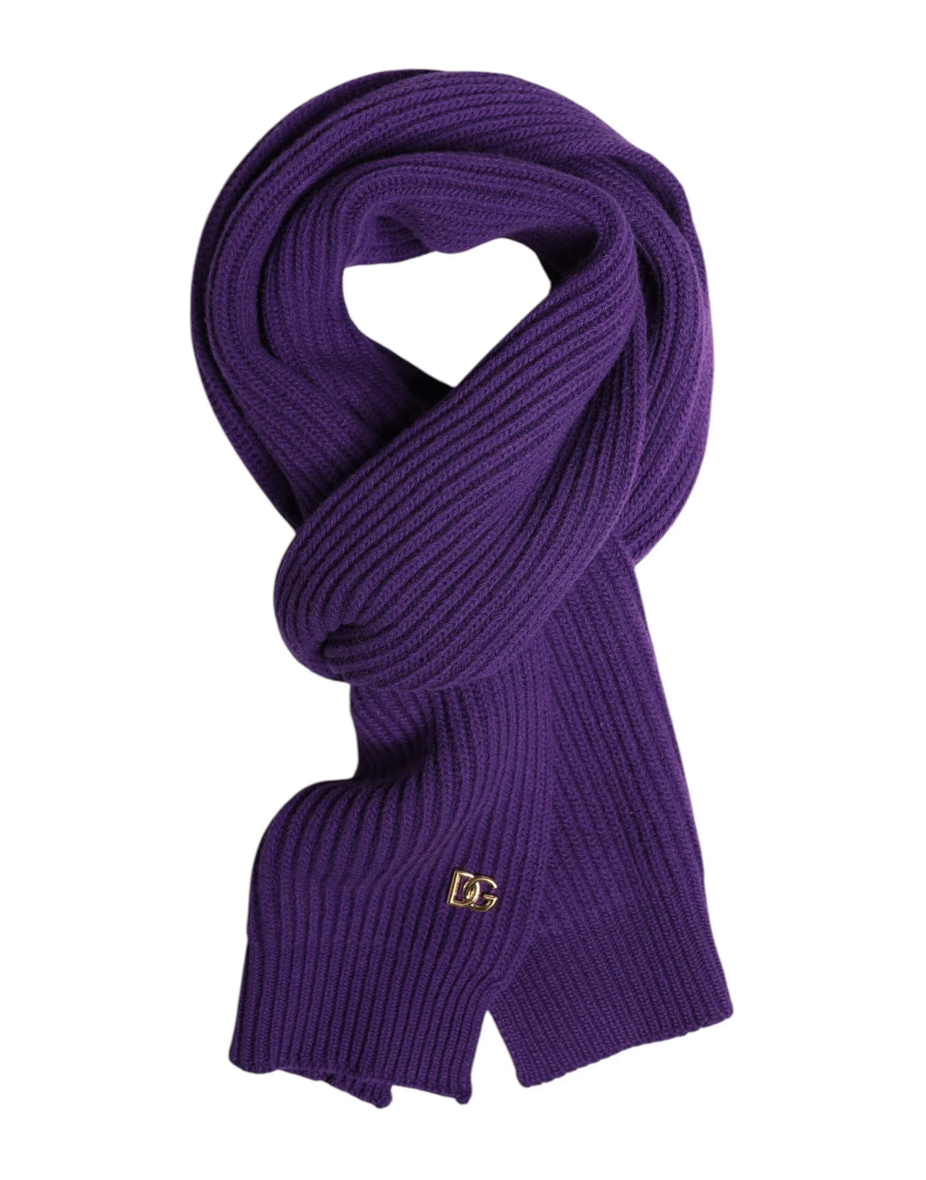 Dolce & Gabbana Purple DG Logo Neck Warmer Wrap Shawl Scarf - Zeiniez