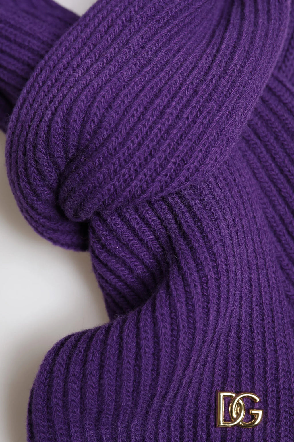 Dolce & Gabbana Purple DG Logo Neck Warmer Wrap Shawl Scarf - Zeiniez
