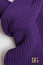 Dolce & Gabbana Purple DG Logo Neck Warmer Wrap Shawl Scarf - Zeiniez