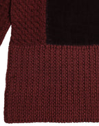 Dolce & Gabbana Maroon Black Neck Warmer Wrap Shawl Scarf - Zeiniez