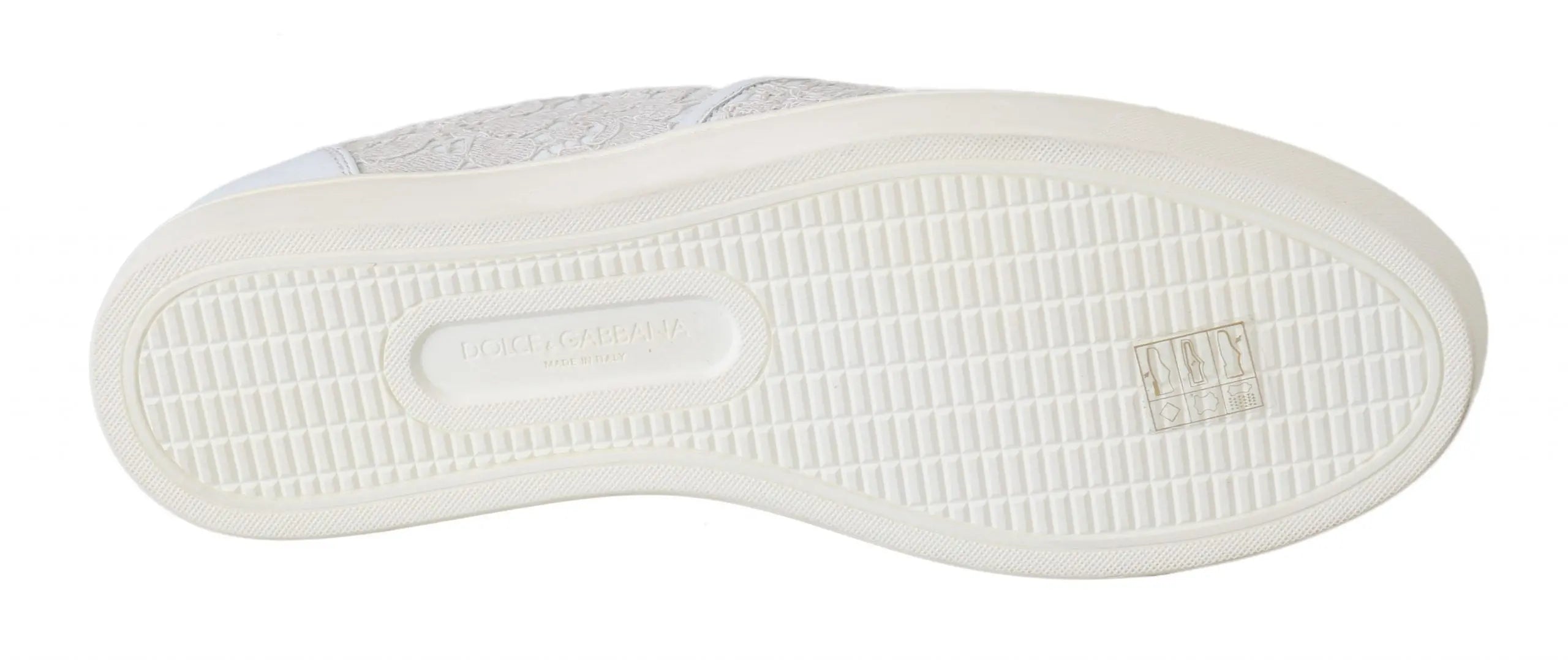 Dolce & Gabbana White Leather Lace Slip On Loafers Shoes - Zeiniez