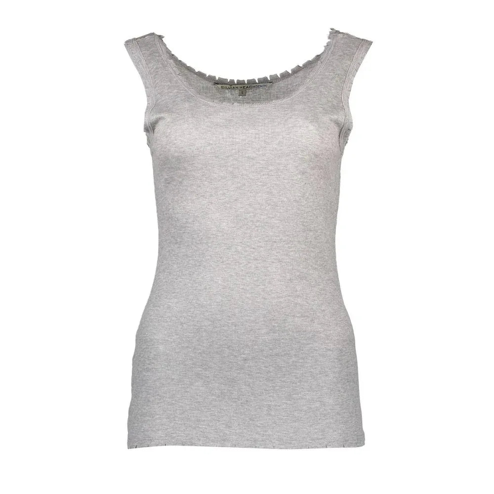 Silvian Heach Grigio Viscosa Women T-Shirt - Zeiniez