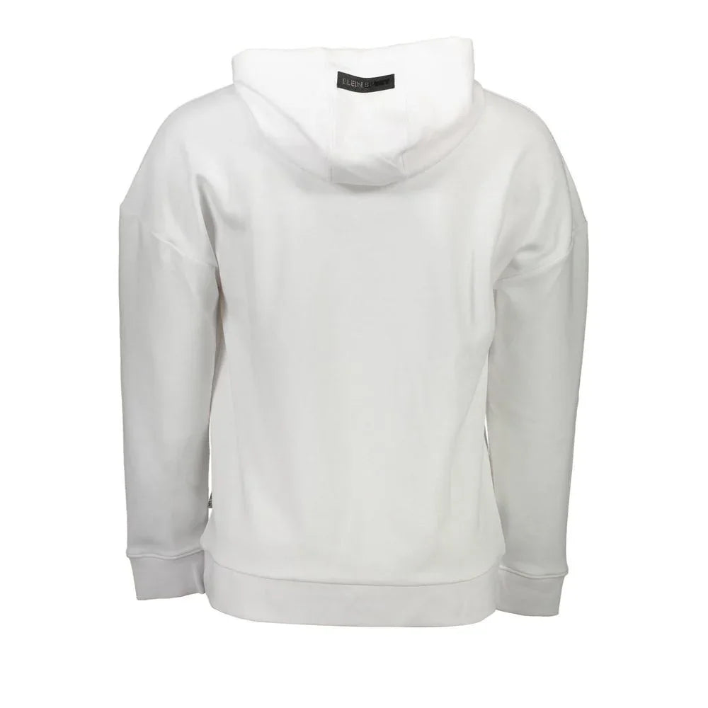 Plein Sport White Cotton Men's Hooded Sweatshirt - Zeiniez